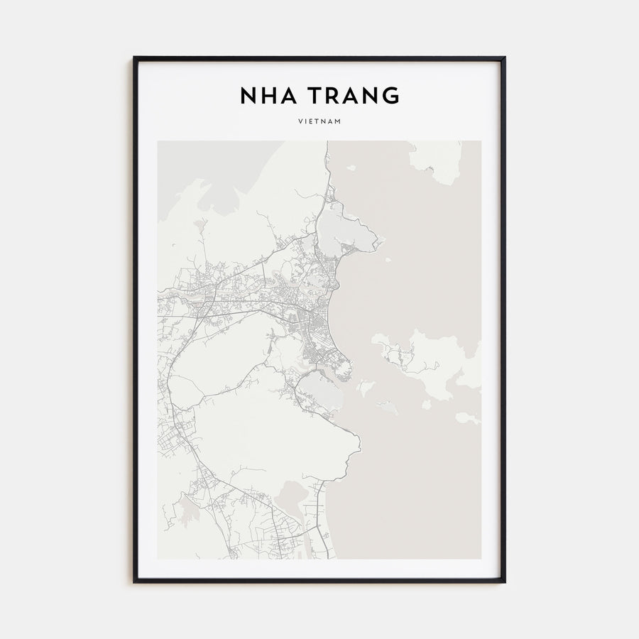 Nha Trang Map Portrait Poster