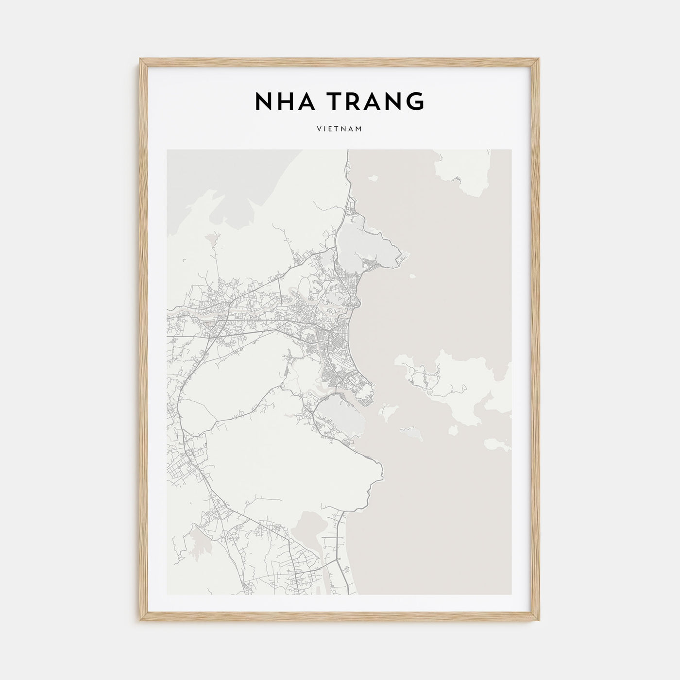 Nha Trang Map Portrait Poster