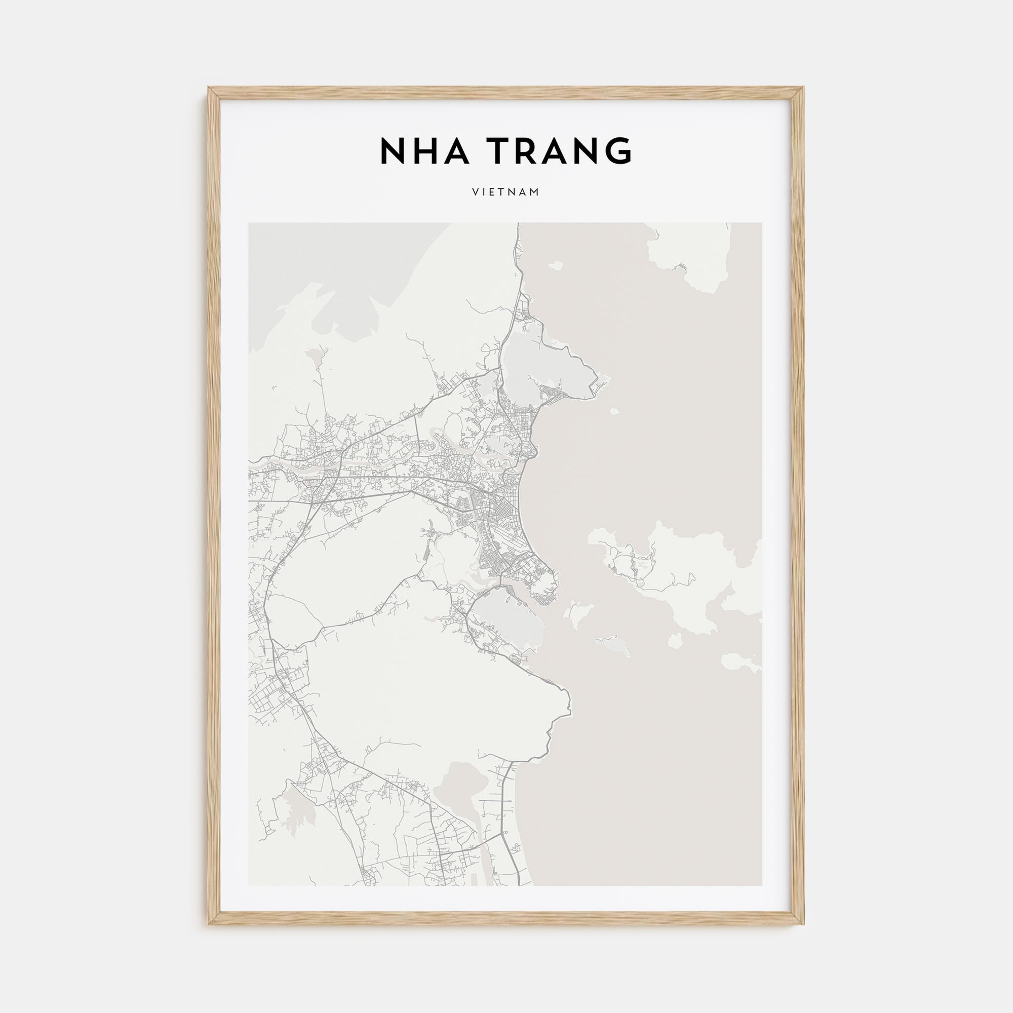 Nha Trang Map Portrait Poster
