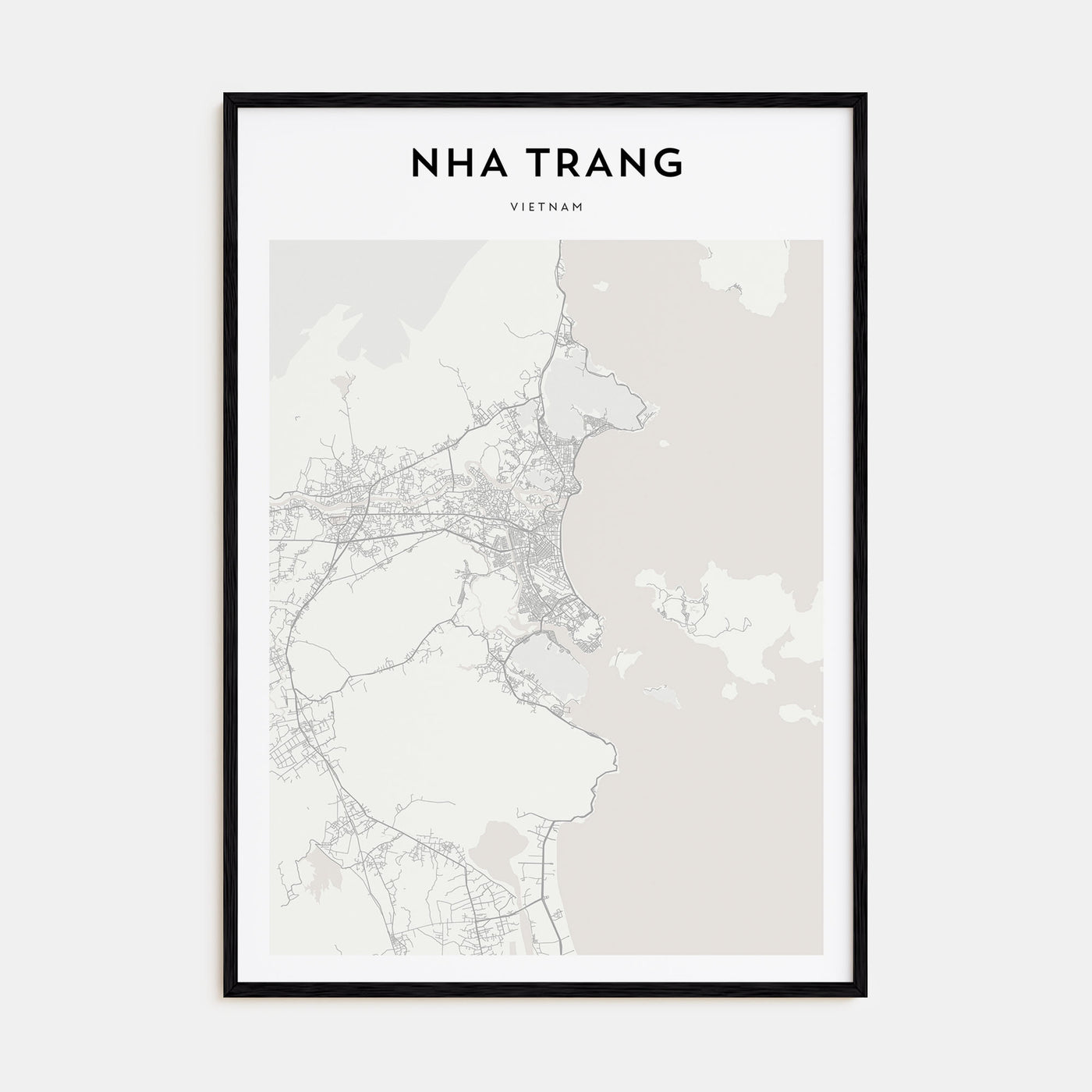 Nha Trang Map Portrait Poster