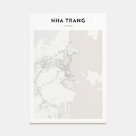 Nha Trang Map Portrait Poster