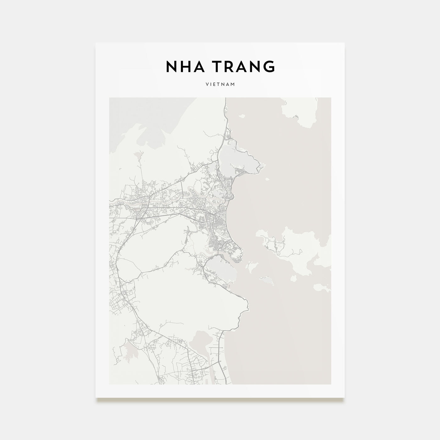 Nha Trang Map Portrait Poster