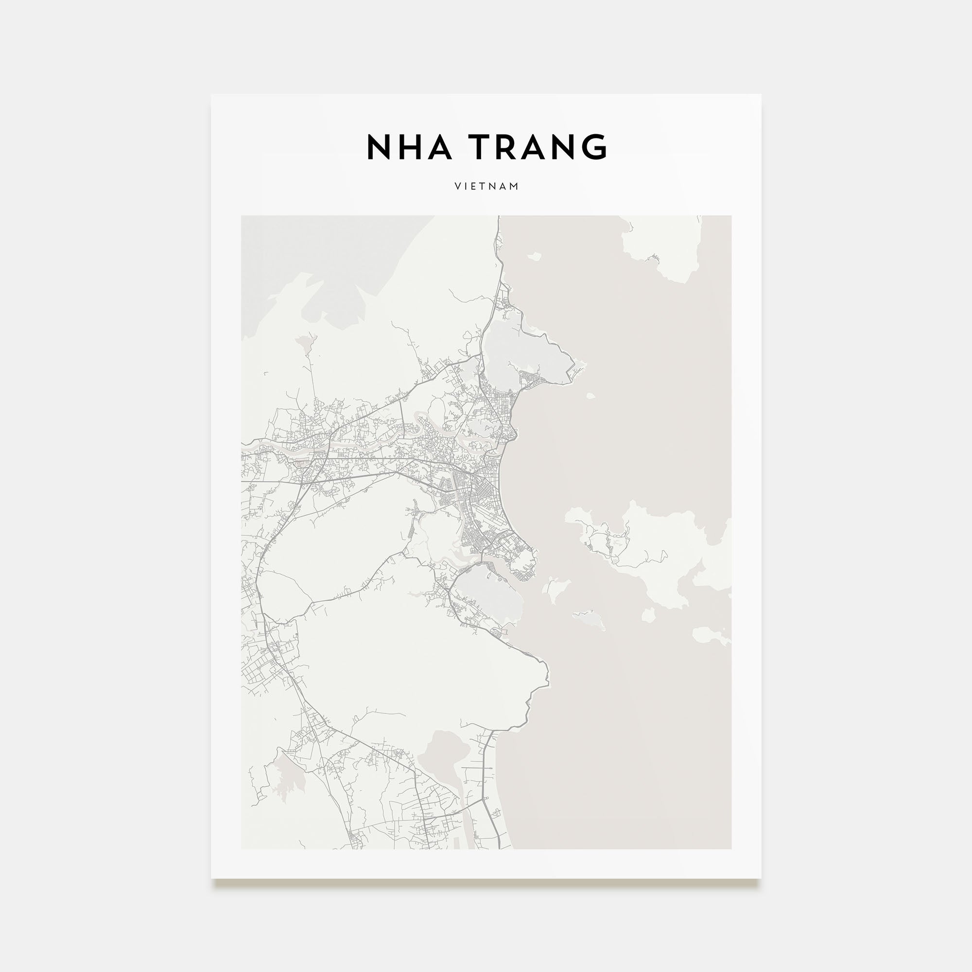 Nha Trang Map Portrait Poster