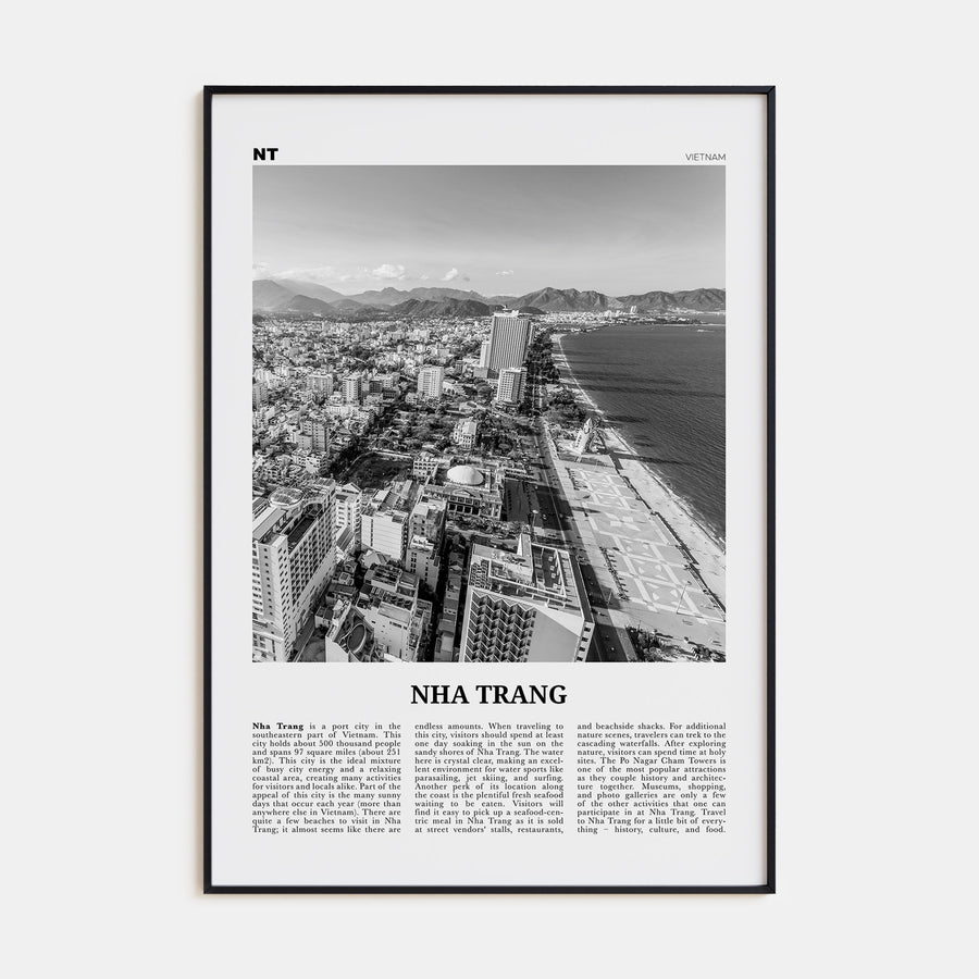 Nha Trang Travel B&W Poster
