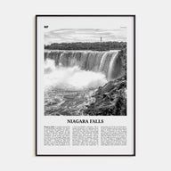 Niagara Falls, Canada Travel B&W Poster