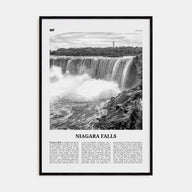 Niagara Falls, Canada Travel B&W Poster