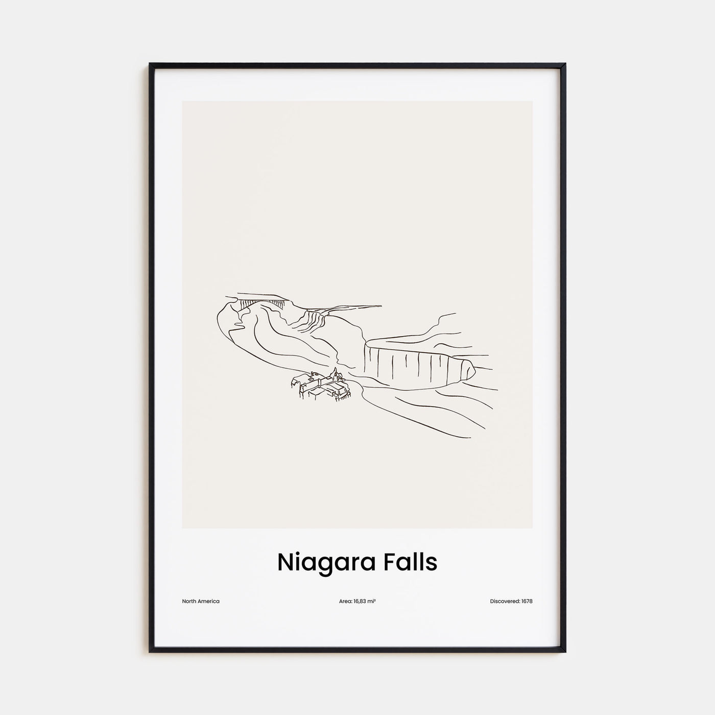 Niagara Falls, North America Drawn Poster