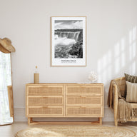 Niagara Falls, North America Portrait B&W Poster