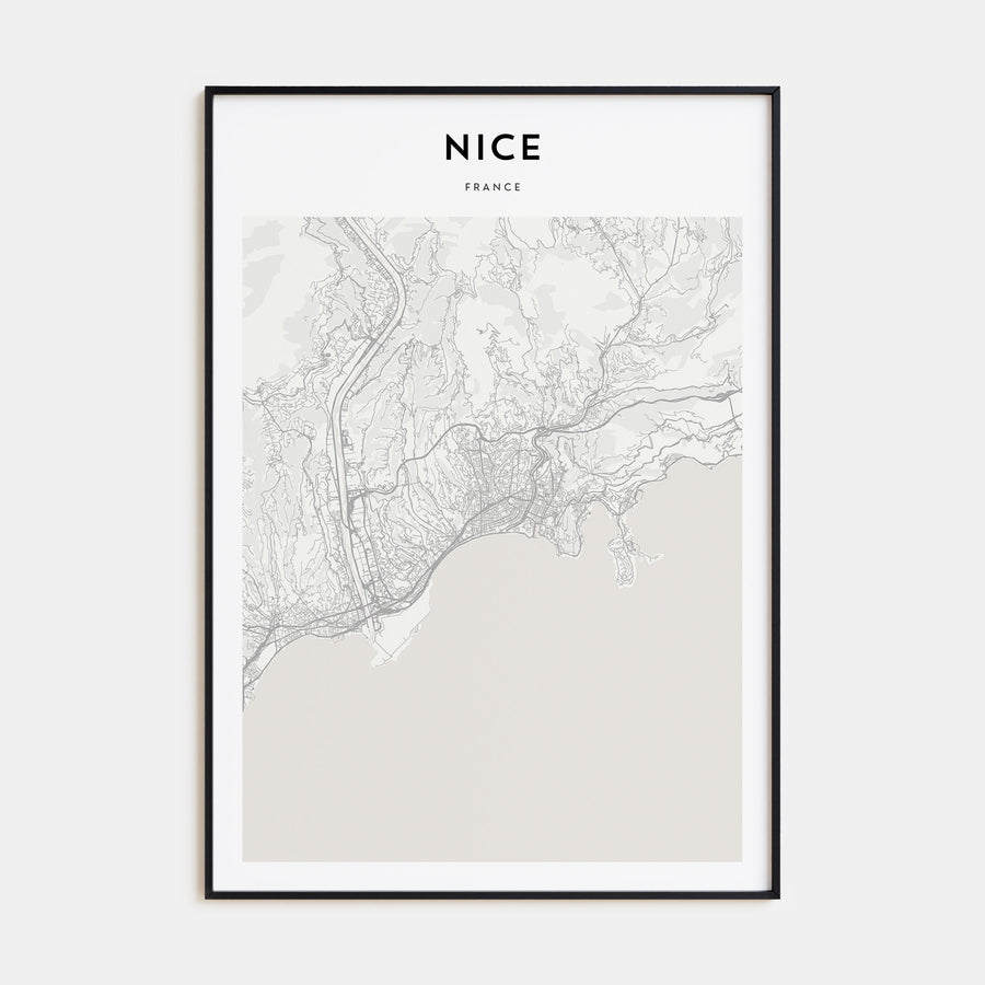 Nice Map Portrait Poster