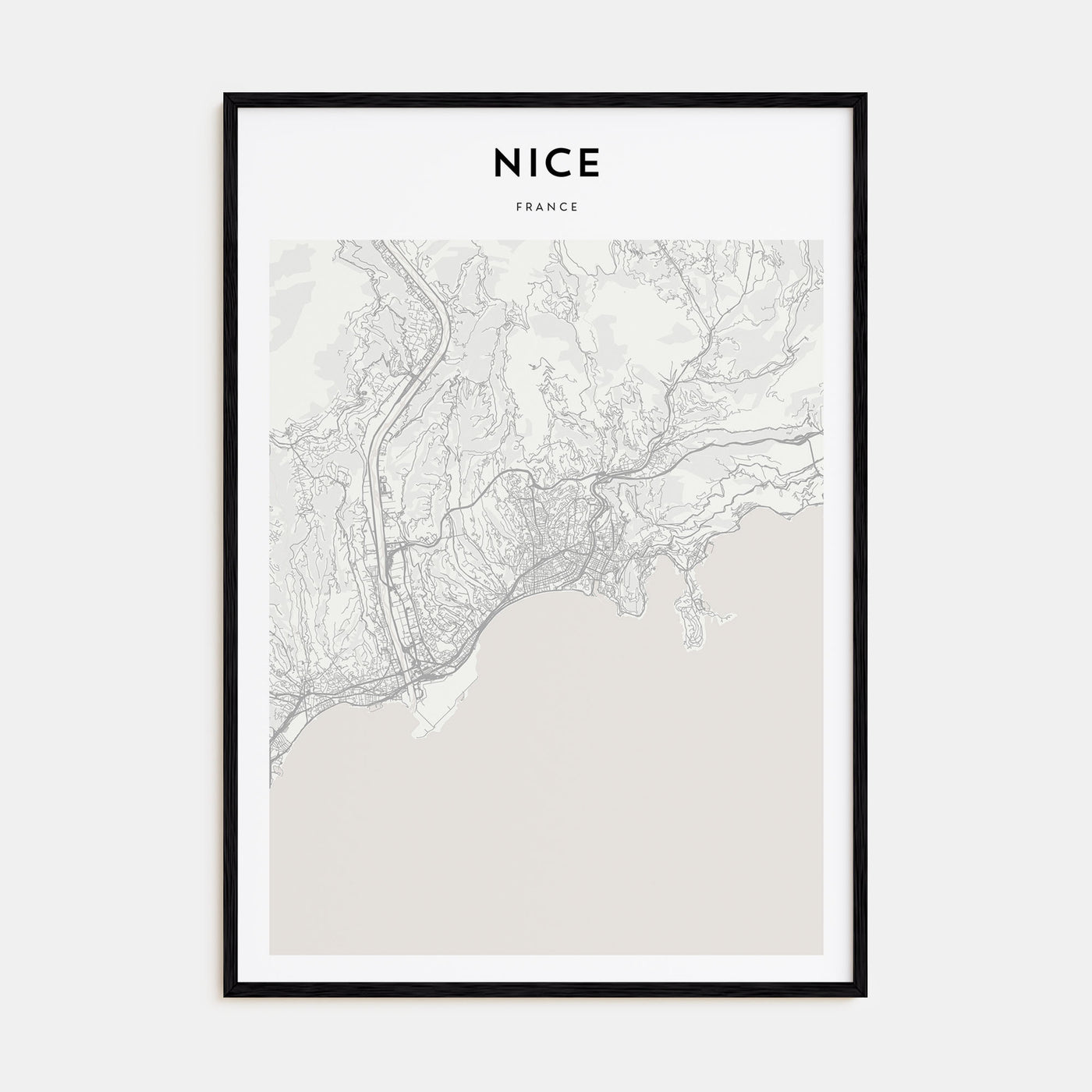 Nice Map Portrait Poster