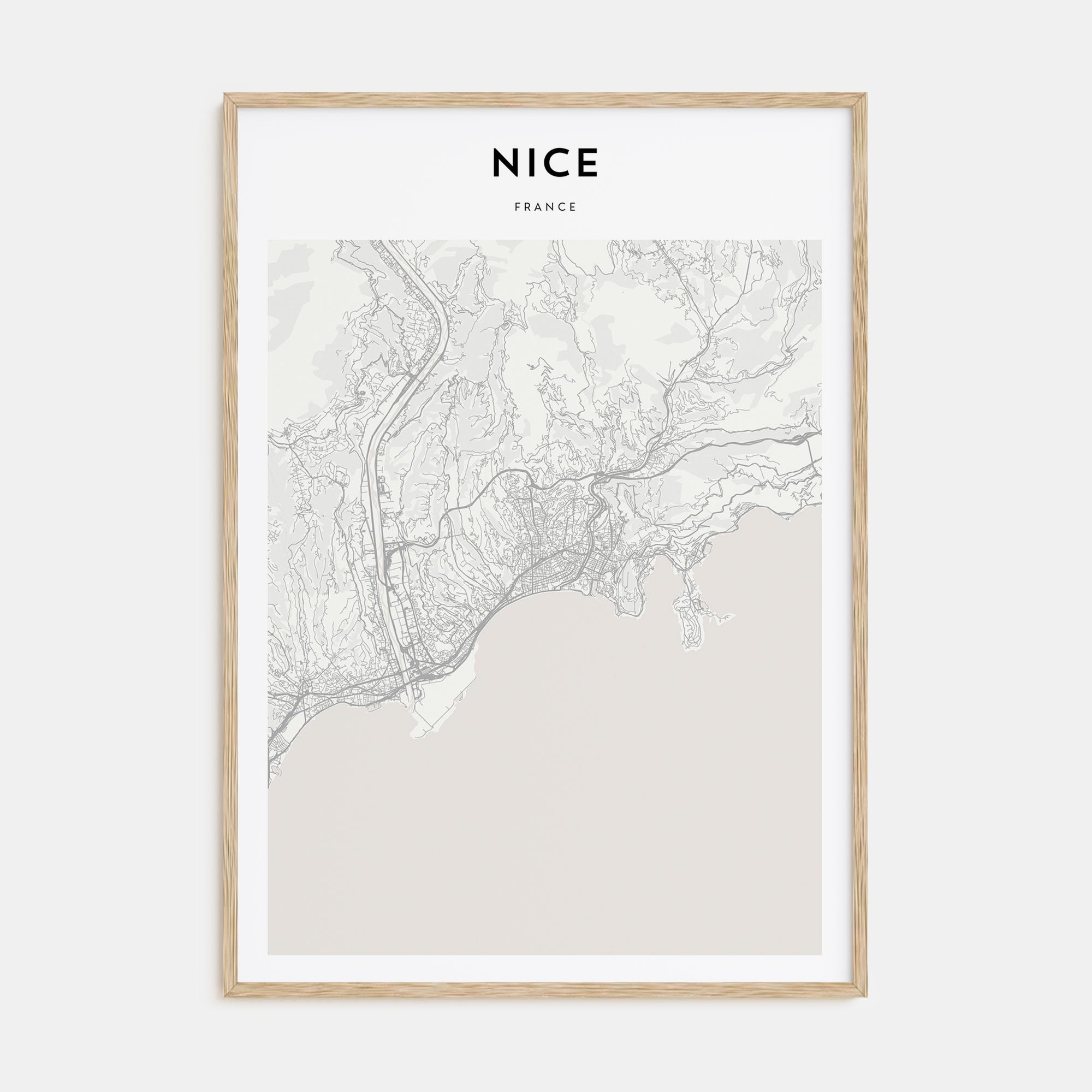 Nice Map Portrait Poster