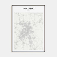 Nicosia Map Portrait Poster