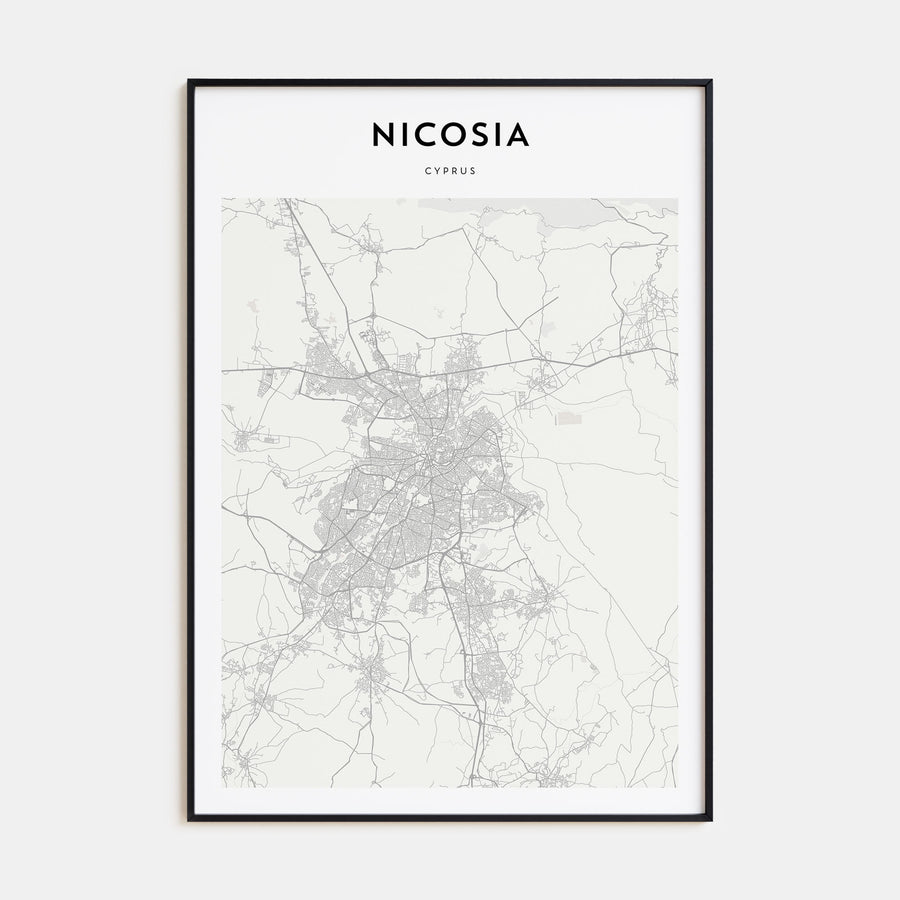 Nicosia Map Portrait Poster