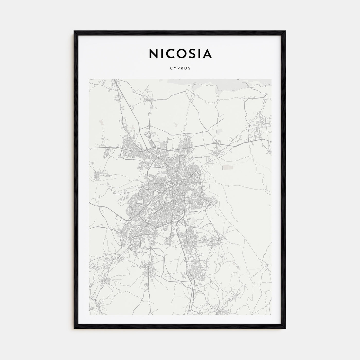Nicosia Map Portrait Poster