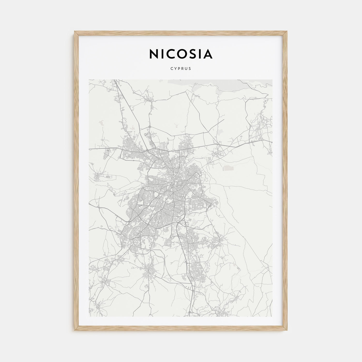 Nicosia Map Portrait Poster