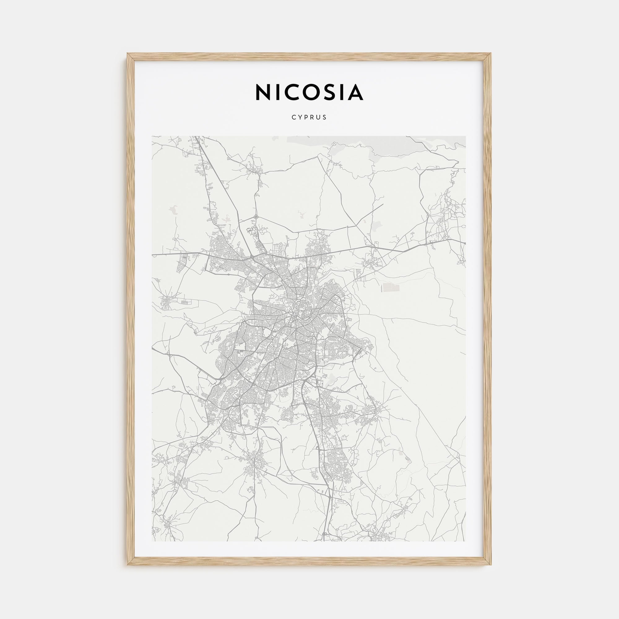 Nicosia Map Portrait Poster