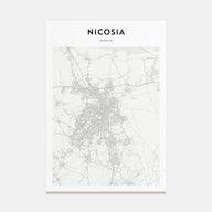 Nicosia Map Portrait Poster