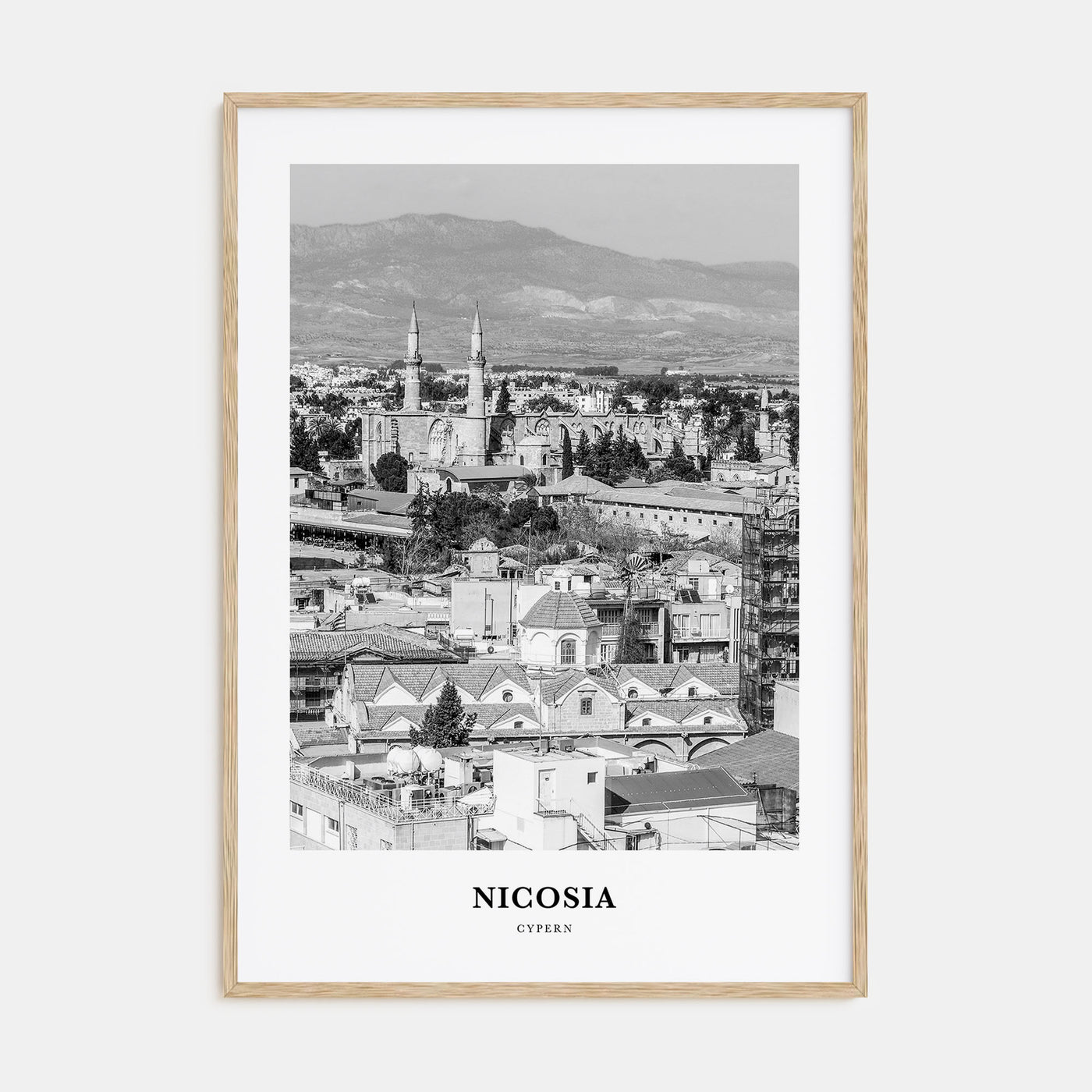 Nicosia Portrait B&W Poster