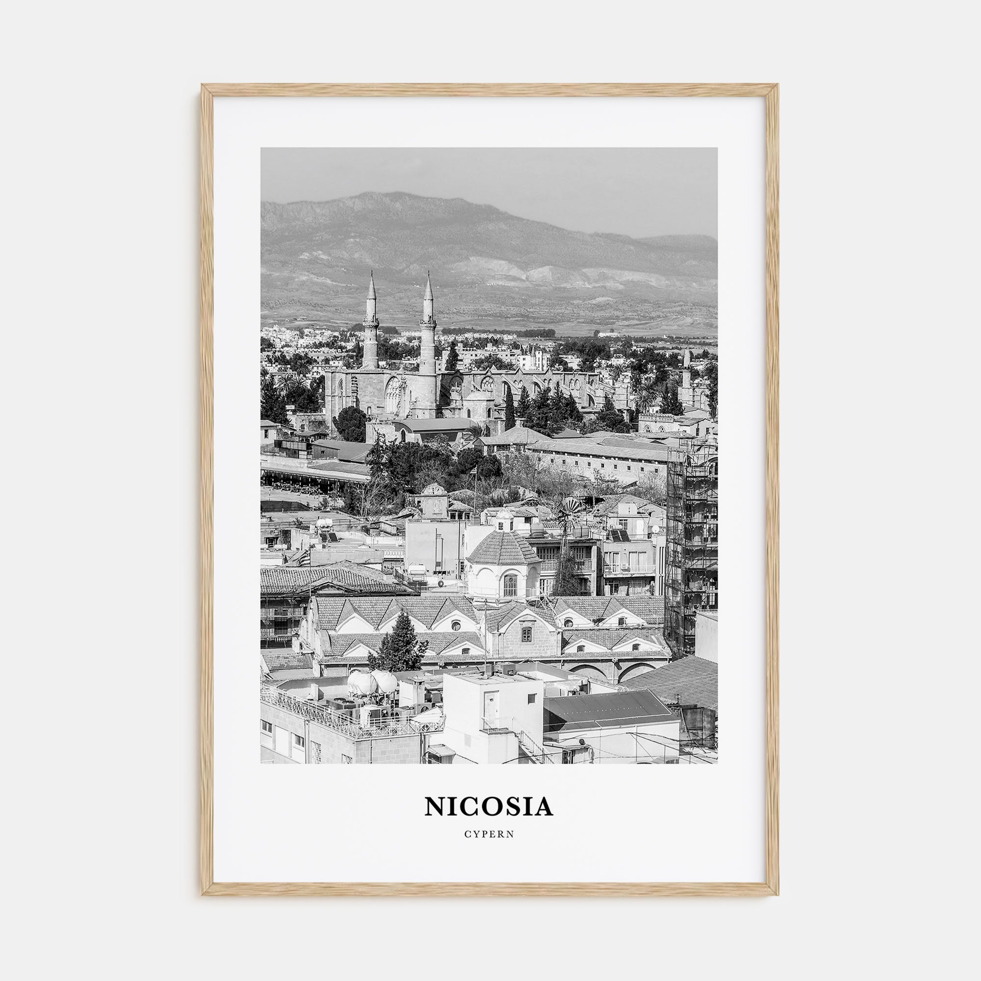 Nicosia Portrait B&W Poster
