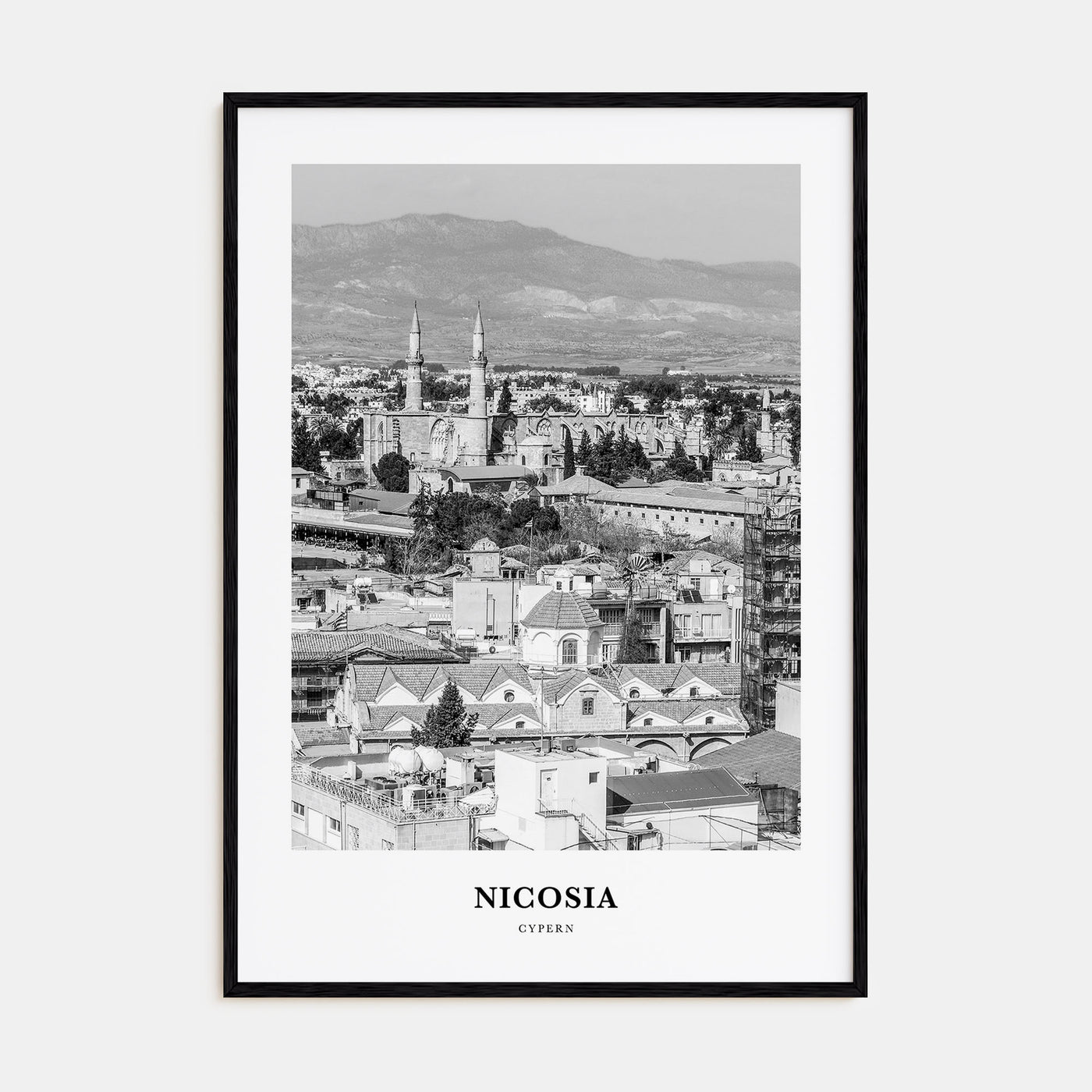 Nicosia Portrait B&W Poster