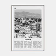 Nicosia Travel B&W Poster