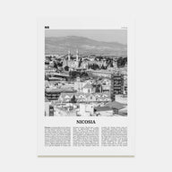 Nicosia Travel B&W Poster