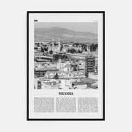 Nicosia Travel B&W Poster