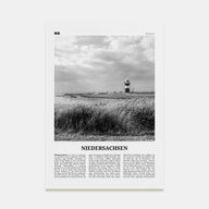 Niedersachsen Travel B&W Poster