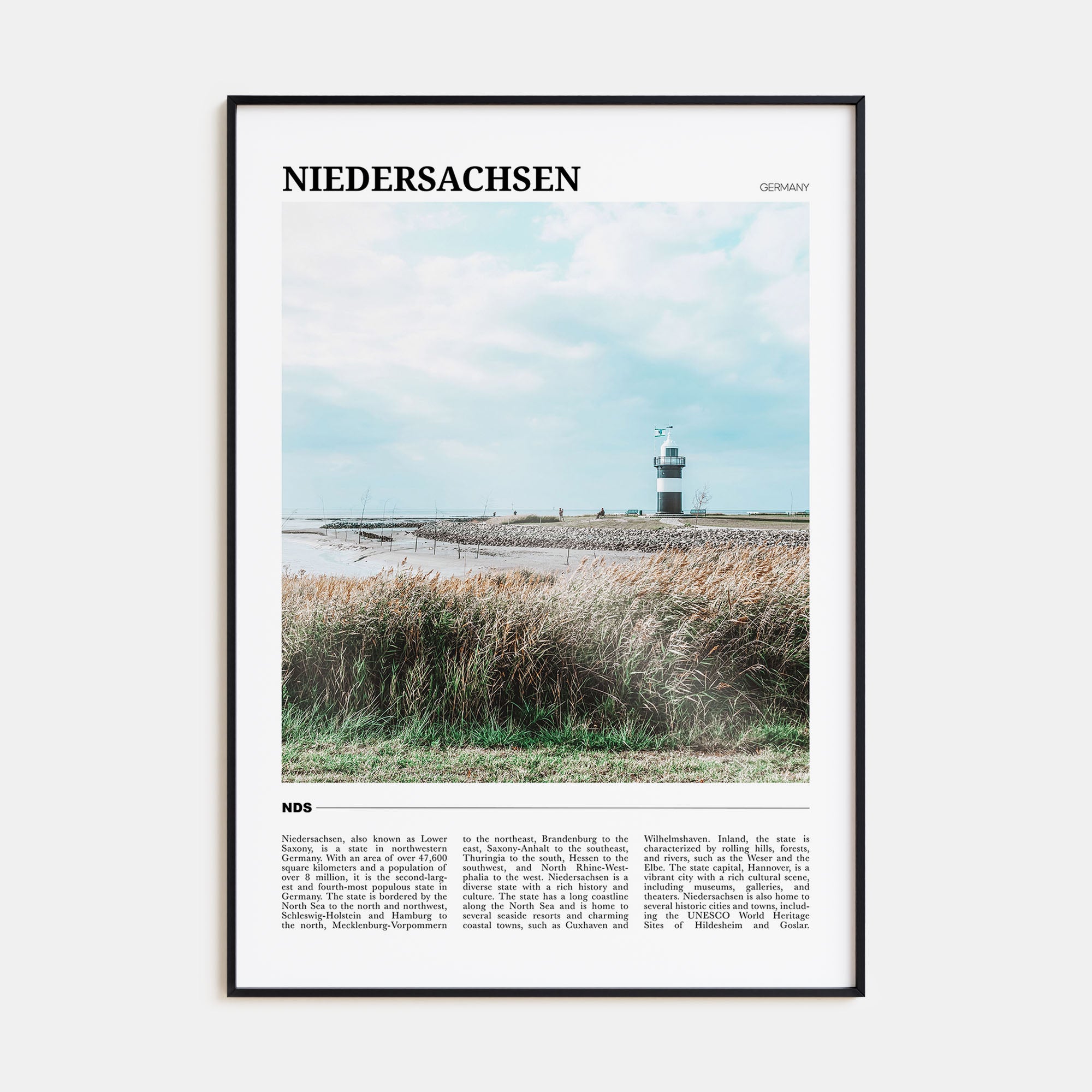 Niedersachsen Travel Color Poster
