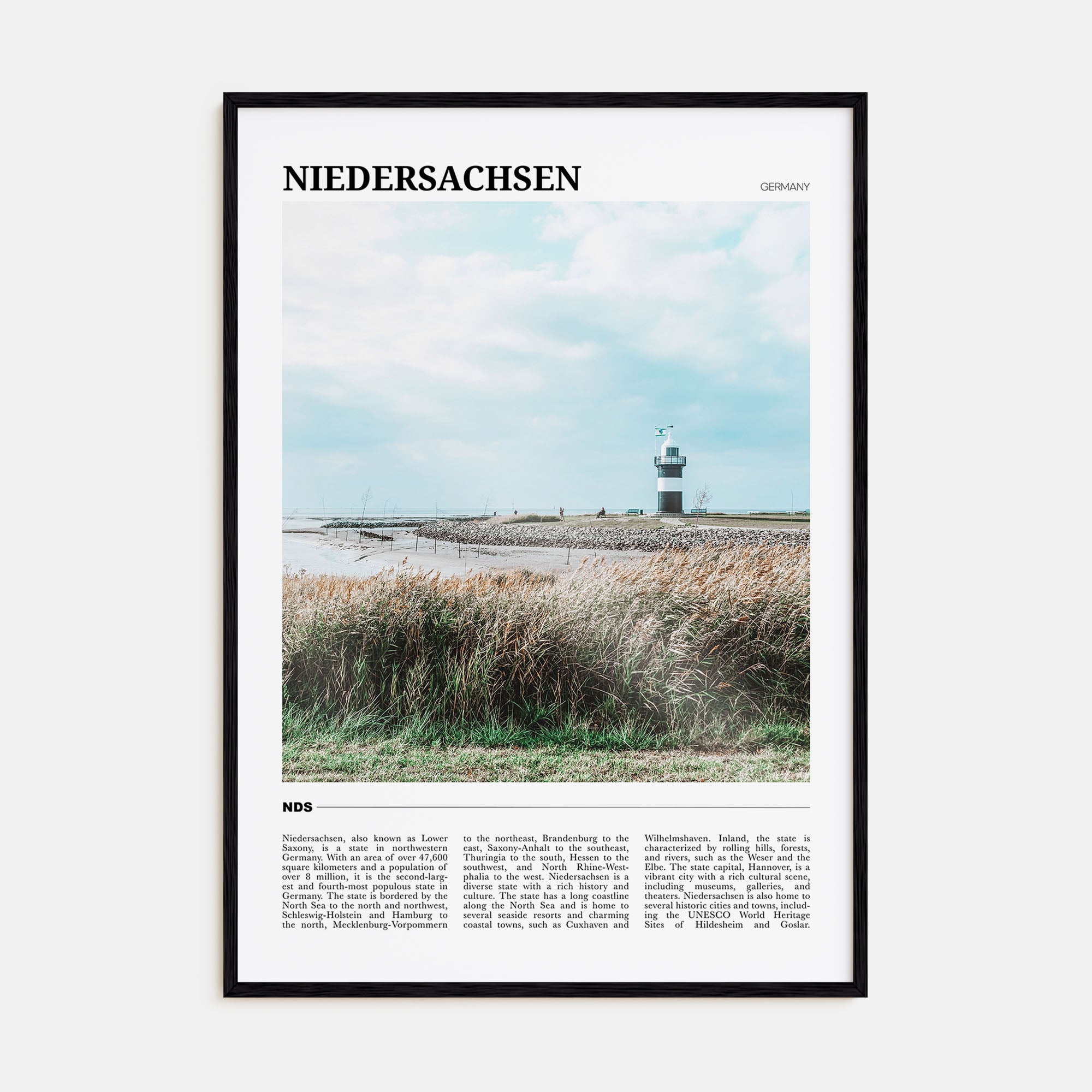 Niedersachsen Travel Color Poster
