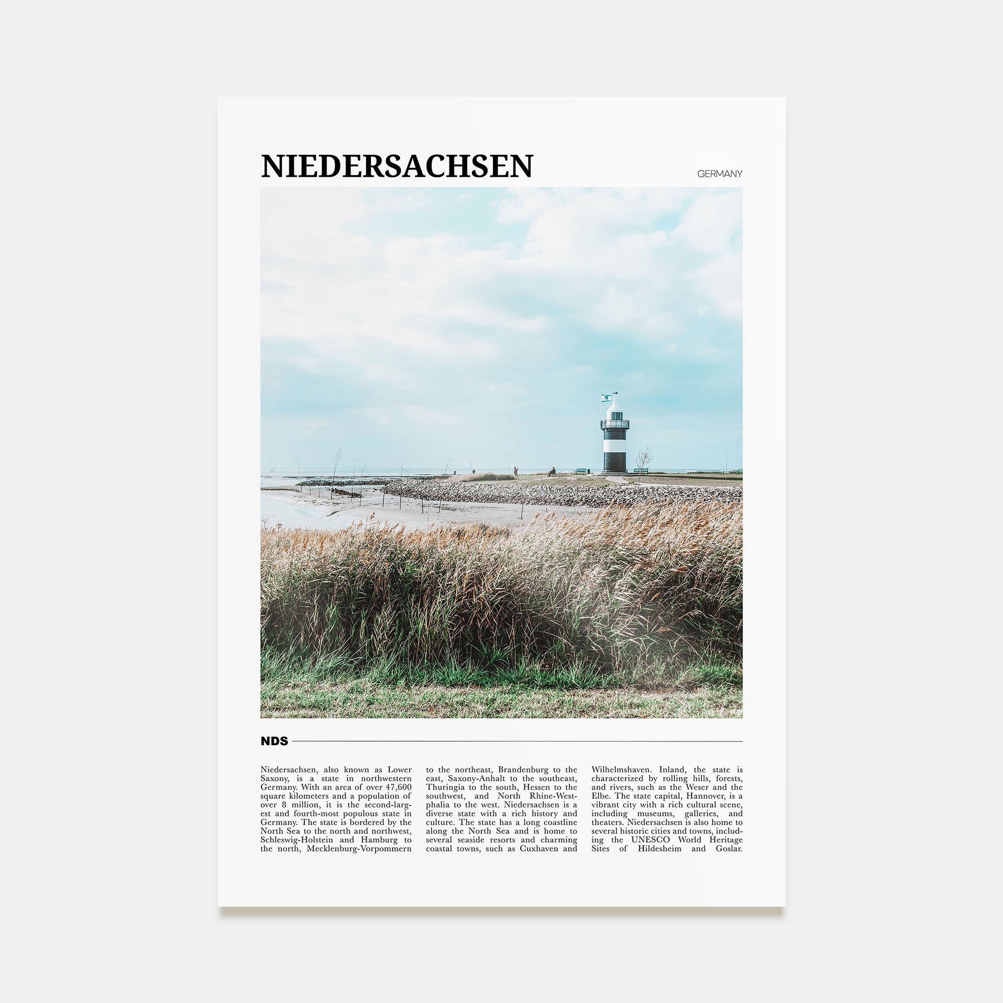 Niedersachsen Travel Color Poster