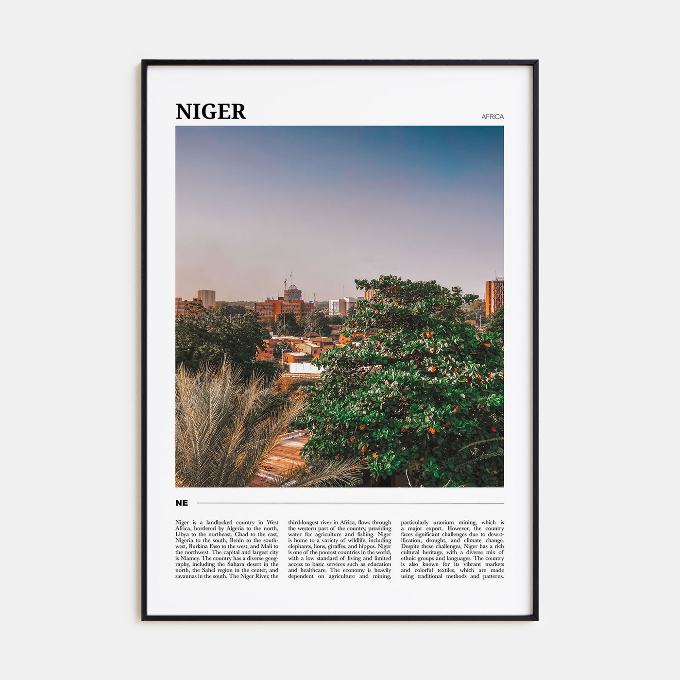 Niger Travel Color Poster