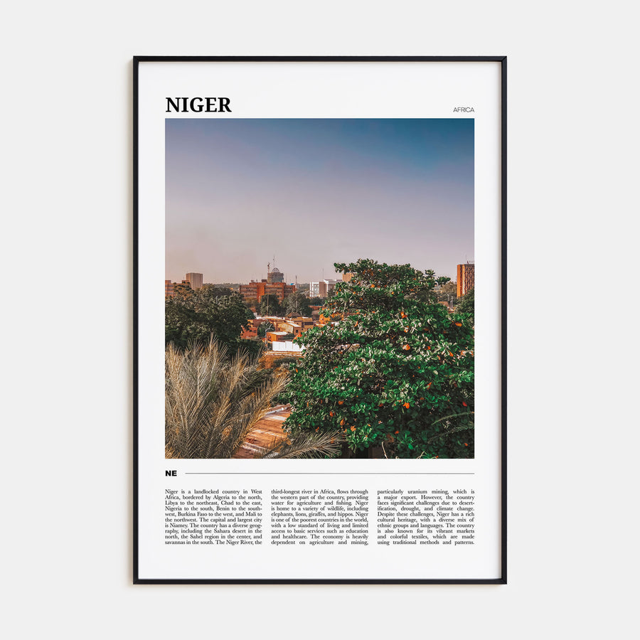 Niger Travel Color Poster