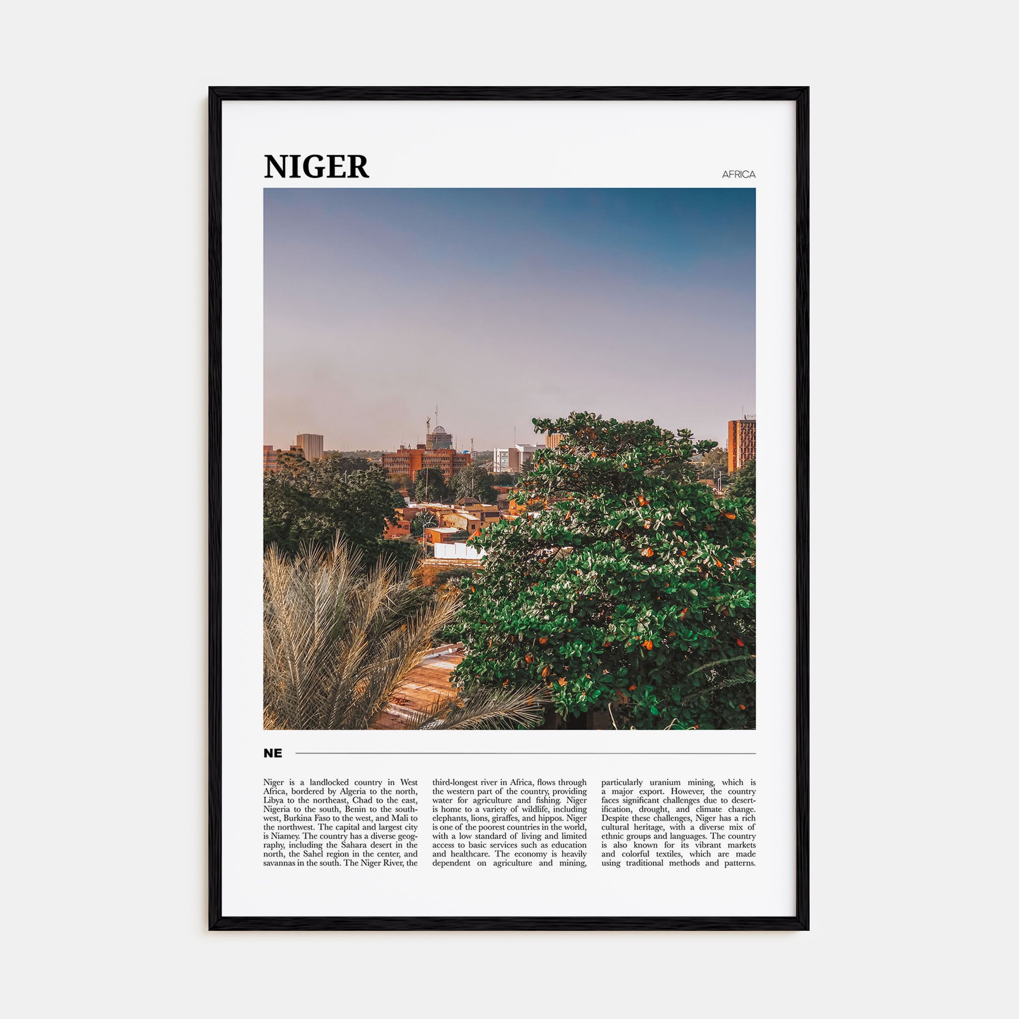Niger Travel Color Poster