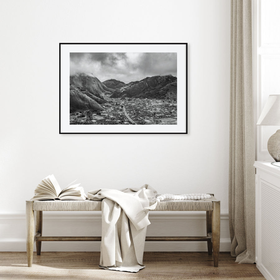 Nigeria Landscape B&W Poster