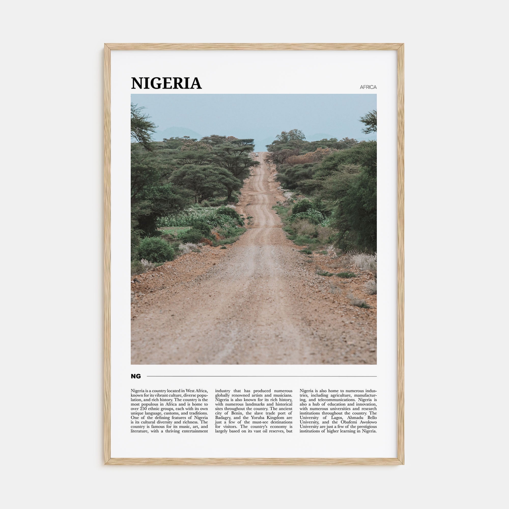 Nigeria Travel Color Poster
