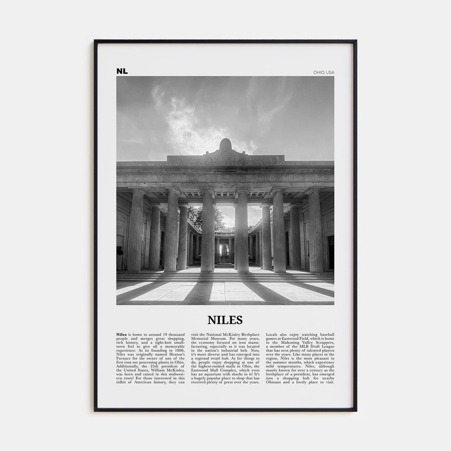 Niles Travel B&W Poster