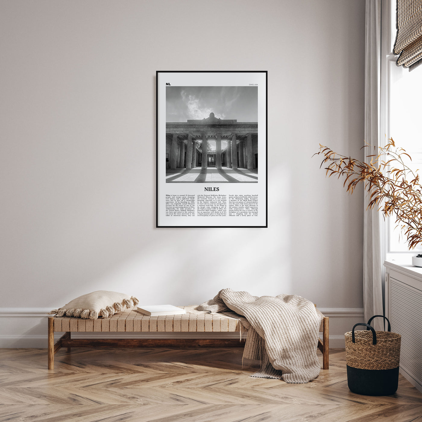 Niles Travel B&W Poster