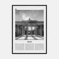 Niles Travel B&W Poster