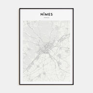 Nîmes Map Portrait Poster