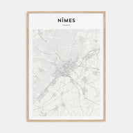 Nîmes Map Portrait Poster