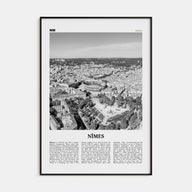 Nîmes Travel B&W Poster