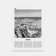 Nîmes Travel B&W Poster