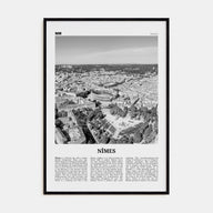 Nîmes Travel B&W Poster