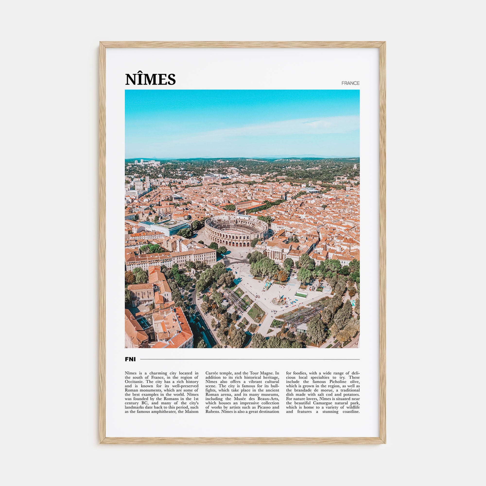 Nîmes Travel Color Poster