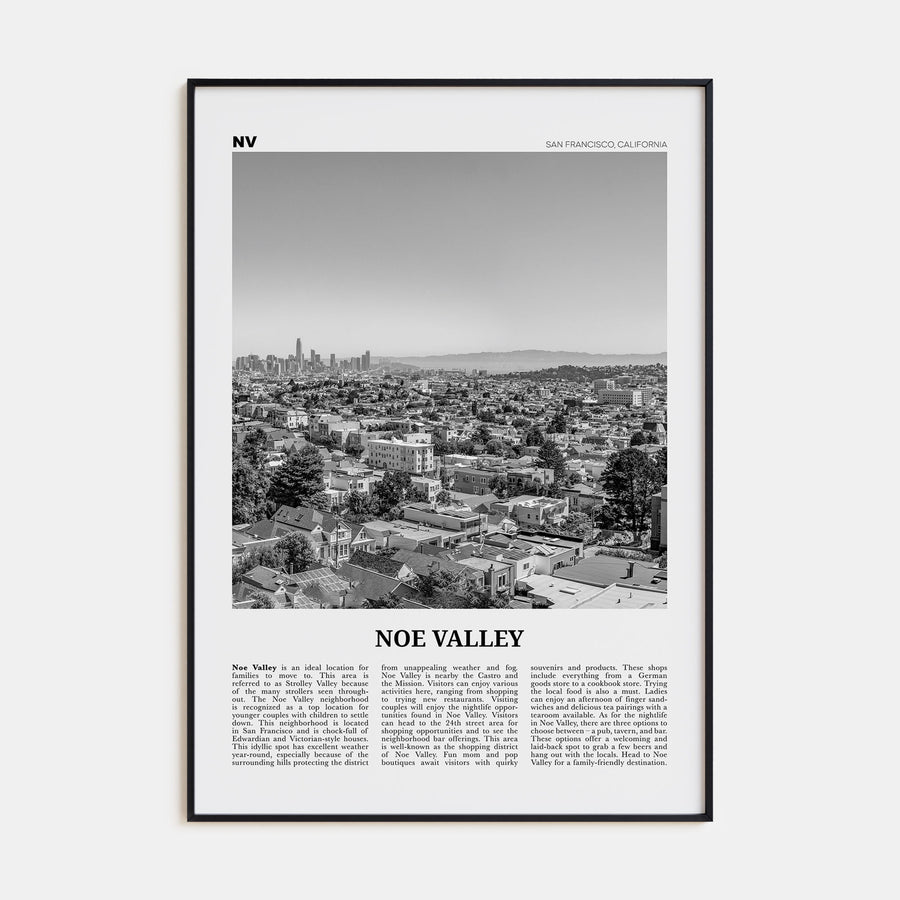 Noe Valley Travel B&W Poster