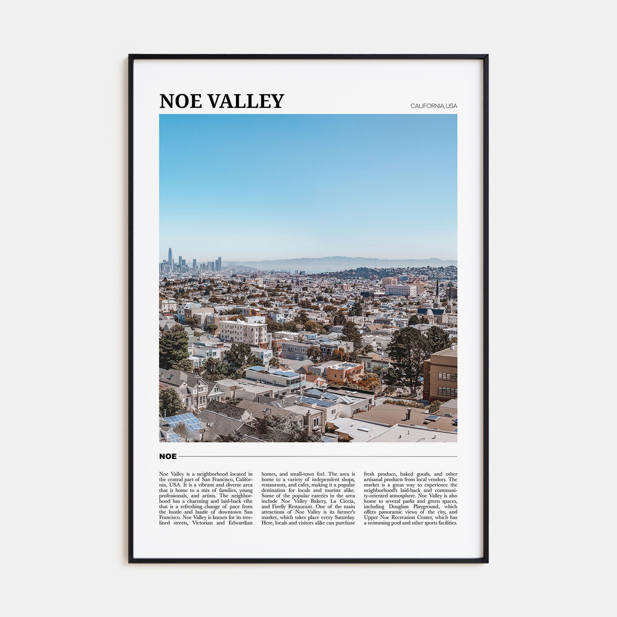 Noe Valley Travel Color Poster