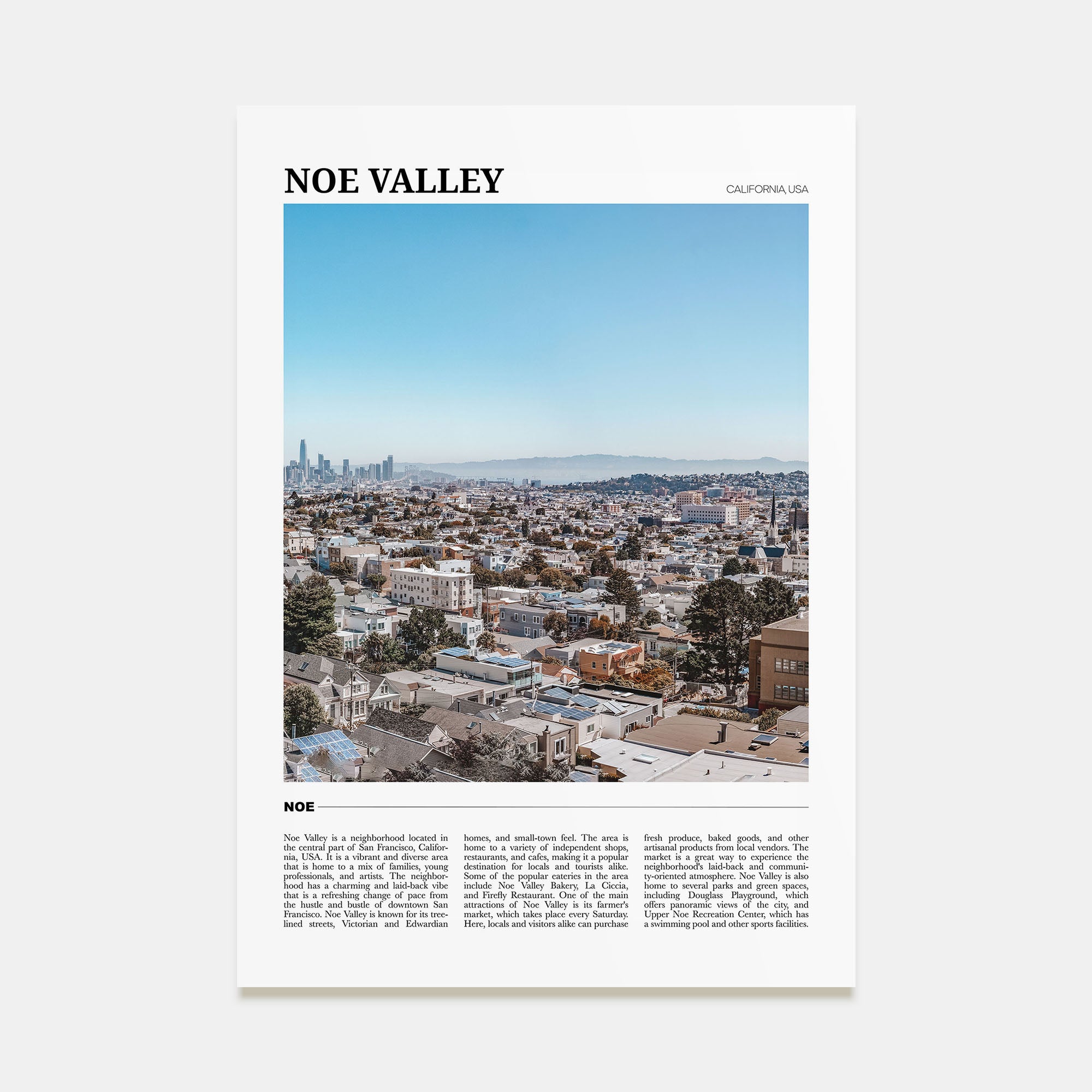 Noe Valley Travel Color Poster