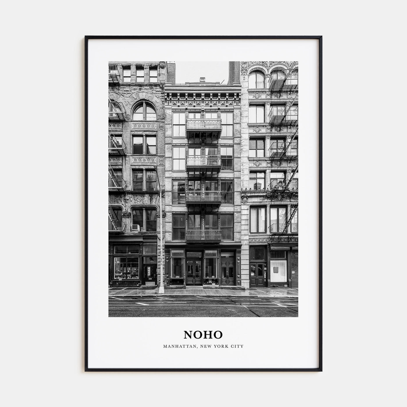 NoHo Portrait B&W Poster