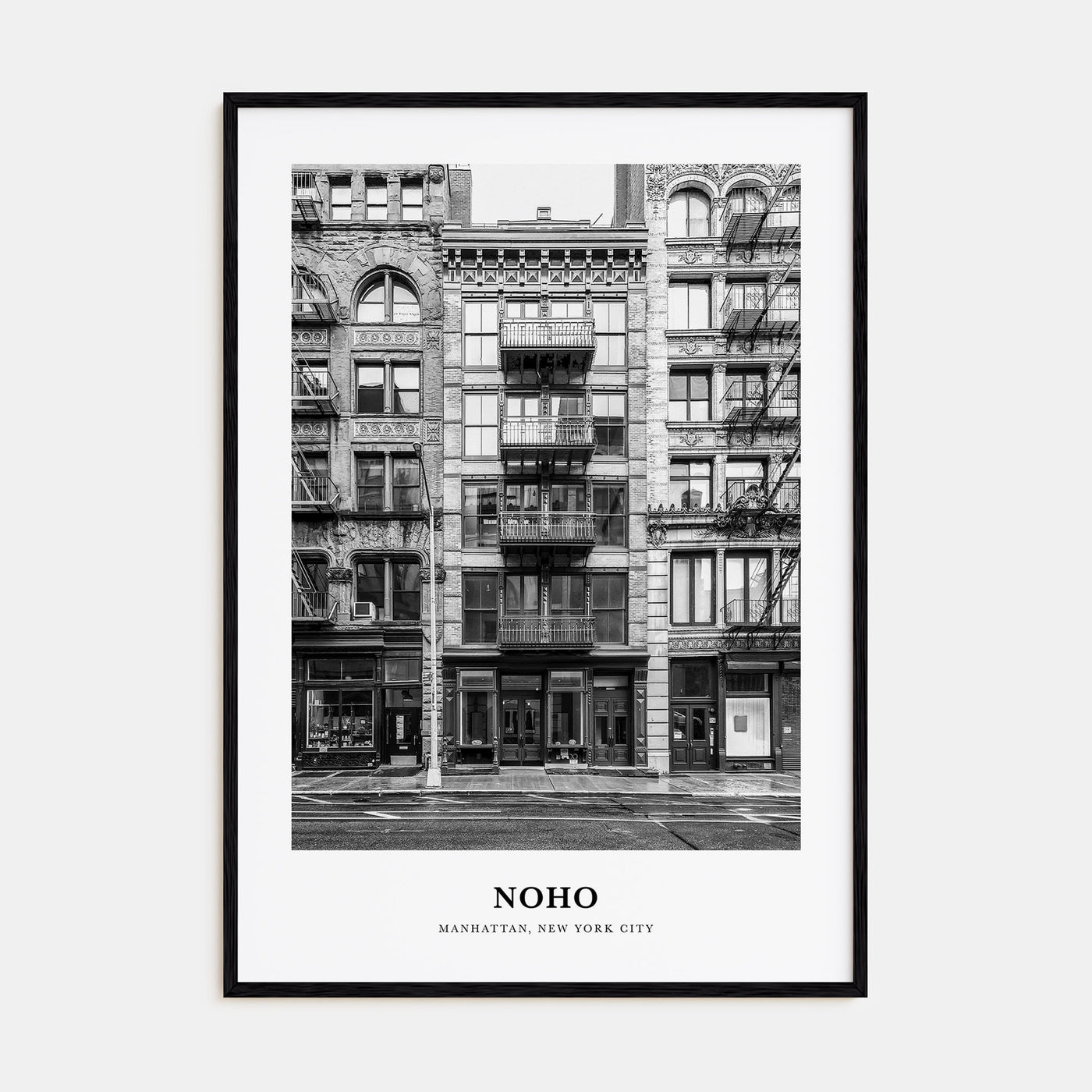 NoHo Portrait B&W Poster